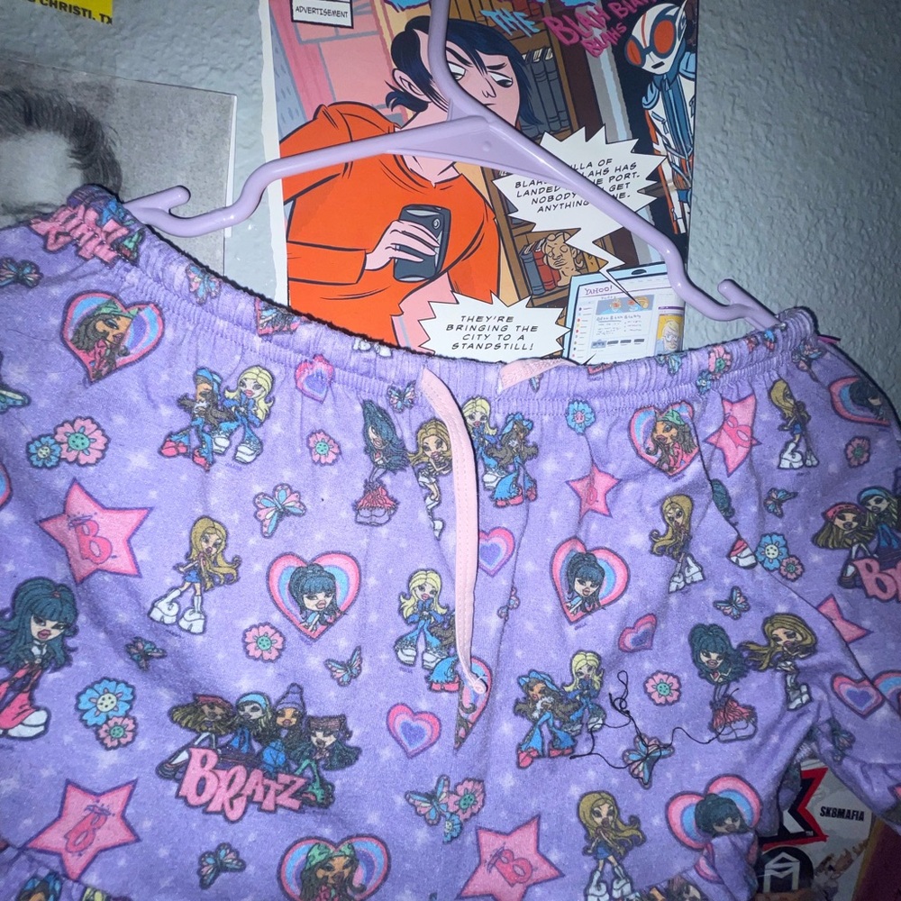 Dolls Kill Purple Cartoon Print Pajama Shorts